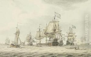 A Squadron Of The Fleet Making Ready To Sail