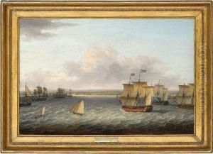 The Blue Squadron Of His Majesty's Fleet Entering