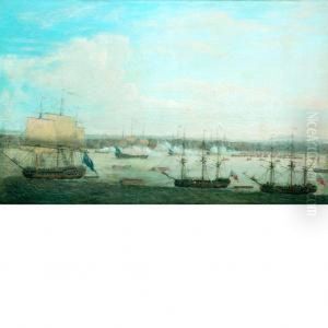 The British Fleet Taking The Fortress Of Choera (chorrera), Near Havana