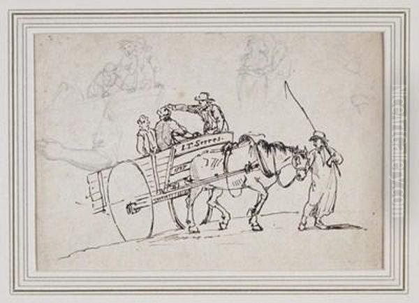 Rustics With A Horse And Cart - view 1