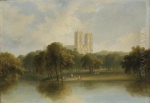 Vue De L'abbaye De Westminster Et De St James Park
