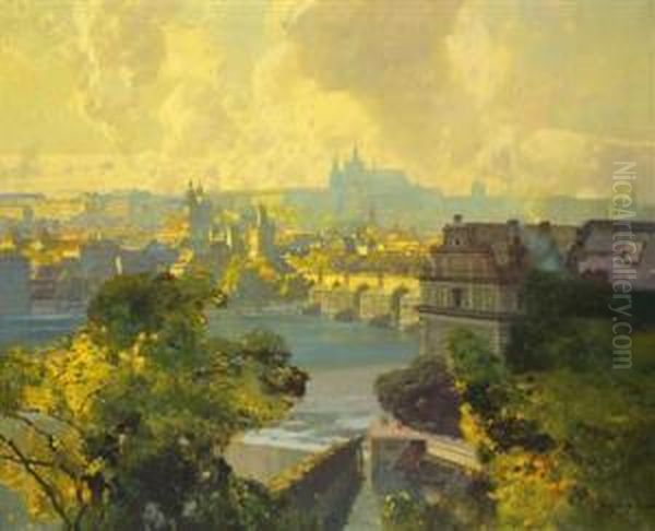 Prague Castle From Bellevue - view 1