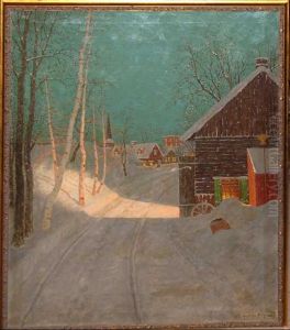 Winter Town Street