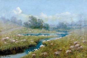 Summer Landscape With by Gulbrand Sether