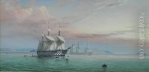 Men Of War At Anchor