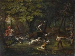 Bisonjagd. by Johann Friedrich Seupel