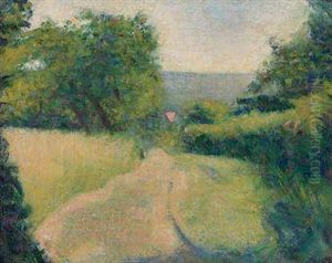 Le Chemin Creux by Georges Seurat