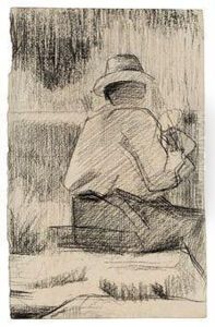 Buste D'homme by Georges Seurat