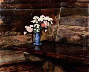 Interno Con Vaso Di Fiori Sultavolo