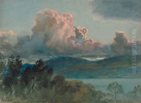 Fine Height Of Cloud; And Chelsea In Winter By Cheyne Walk - view 1