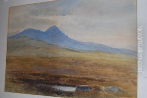 Landscape With Distant Mountains Housed In Giltframe