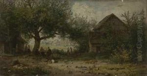 Mittagsrast Unter Der Dorflinde by Eduard Gustav Seydel