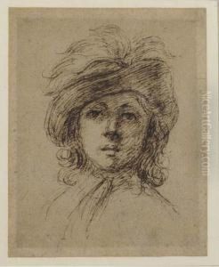Portrait Of A Young Gentleman, Bust-length, In A Feathered Cap; Andstudy Of A Boy, Bust-length