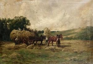 Harvesting Scenes, A Pair by Tom Seymour