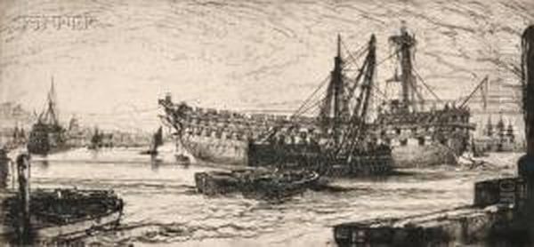 Breaking Up Of The Agamemnon by Sir Francis Seymour Haden