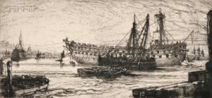 Breaking Up Of The Agamemnon by Sir Francis Seymour Haden