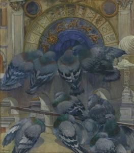 Piccioni Di San Marco by Augusto Sezanne