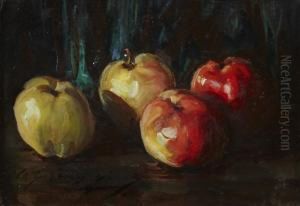 A Still Life Of Apples by William Somerville Shanks