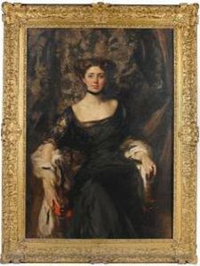 Portrait Of Miss Aline Henderson by James Jebusa Shannon