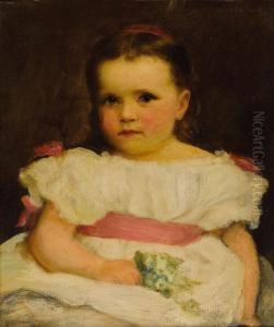 Portrait Of A Young Girl With Flowers