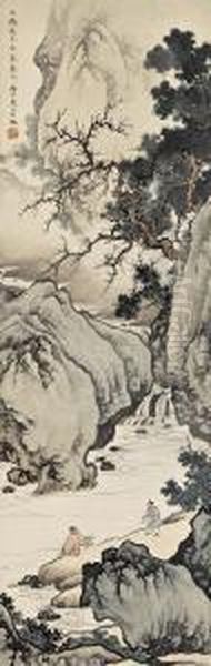 Cleansing Foot In A Stream - view 1