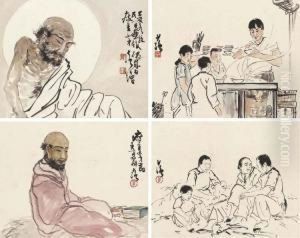 Figures, Landscapes by Huang Shaoqiang