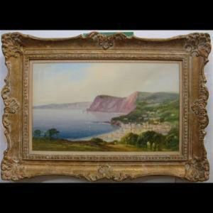 Mediterranean Coastal Scene by John Shapland