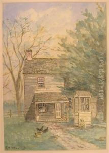 House With Chickens In Yard - view 1