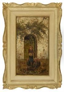 Floral Doorway, Likely St. Augustine, Florida by Frank Henry Shapleigh