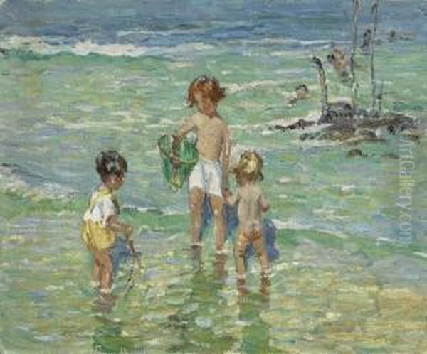 Children On A Beach - view 1