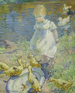 Feeding Ducks by Dorothea Sharp