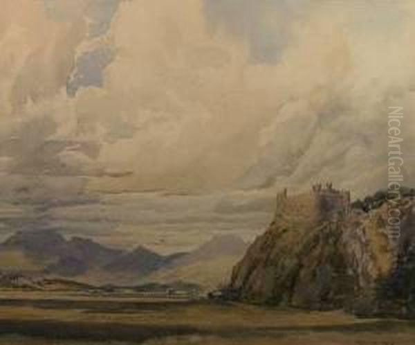 Harlech Castle And The Moelwyns - view 1