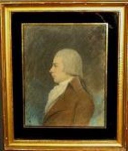 Pastel Portrait Of A Seated Gentleman by James I Sharples