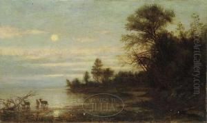 Deer By The Lake