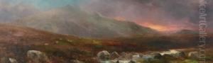 Tor Te Dartmoor Bij Ondergaande Zon by George Shaw