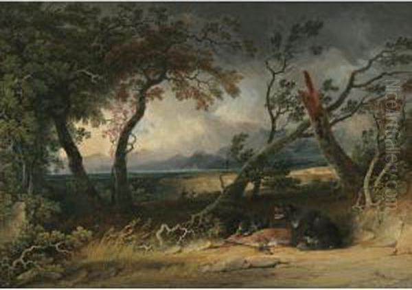 Indians Stalking Deer (bears Feast) - view 1