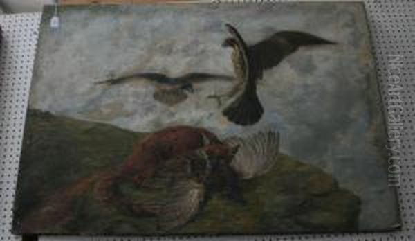 Study Of Two Buzzards - view 1