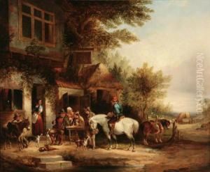 Travelers Outside An Inn