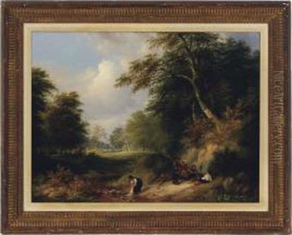 Workers Resting By The Fire - view 1