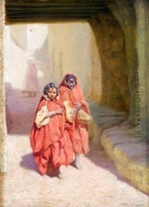 Vicolo Arabo Con Due Fanciulle by Thomas Fred. Mason Sheard