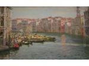 Scene On The Grand Canal by Thomas Fred. Mason Sheard