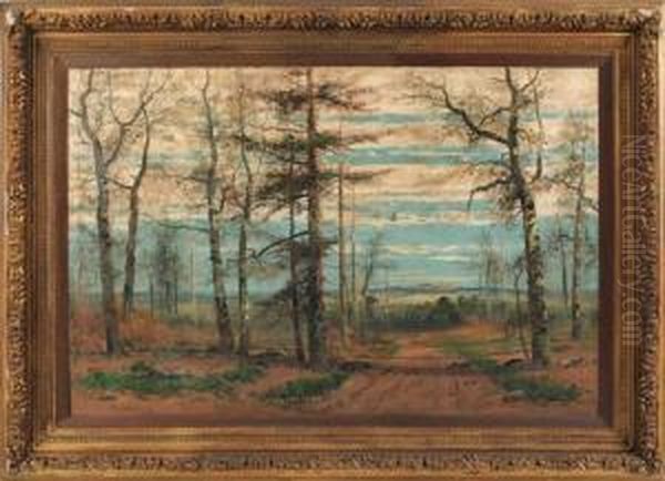Large Oil On Canvas Landscape - view 1