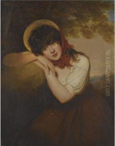 Portrait Of Maria Tollemache, Later Marchioness Of Ailesbury (d.1893) by Martin Archer Shee