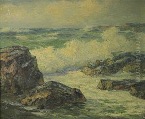 Sunlit Breakers, Near Ogunquit, Maine - view 1