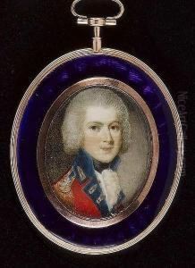 An Officer, Called Lewis William Brouncker (1768-1812), Wearing Red Coatee With Blue Facings And Gold Epaulette, White Waistcoat, Frilled Chemise And Black Stock, His Hair Powdered.