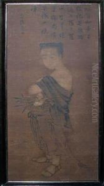 An Immortal Carrying A Basket Of Flowers - view 1