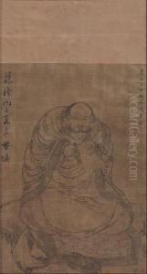 Two Paintings Of Twelfth And Thirteenth Patriarchs by Huang Shen