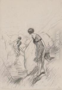 Moorland Scene - Sketch For Kodak by Claude Shepperson