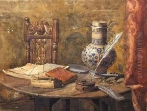 Still Life Of A Writer's Desk