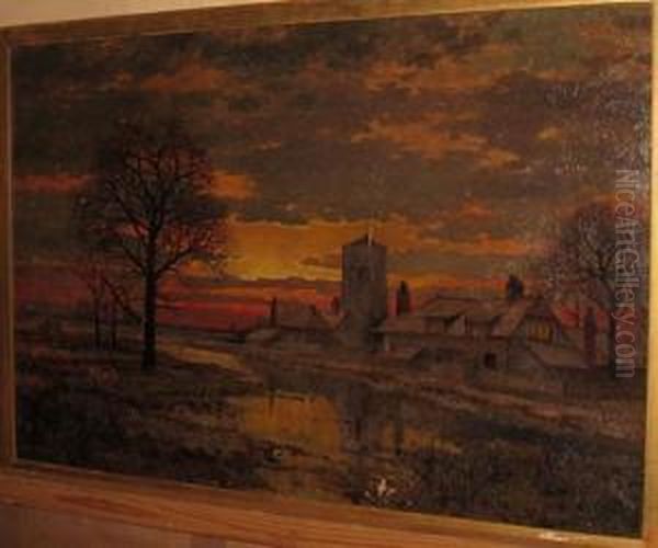 A Village At Dusk - view 1